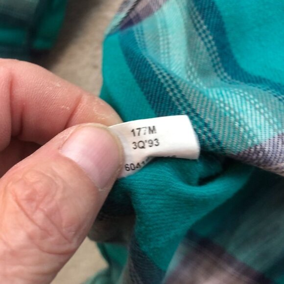 Levi's Mens Shirt Large Long Sleeve Plaid Button Up Classic Green Casual Y2K - Picture 13 of 16